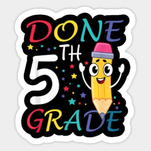 5th Grade Done, End of Year Student, Last Day of School Kids Sticker